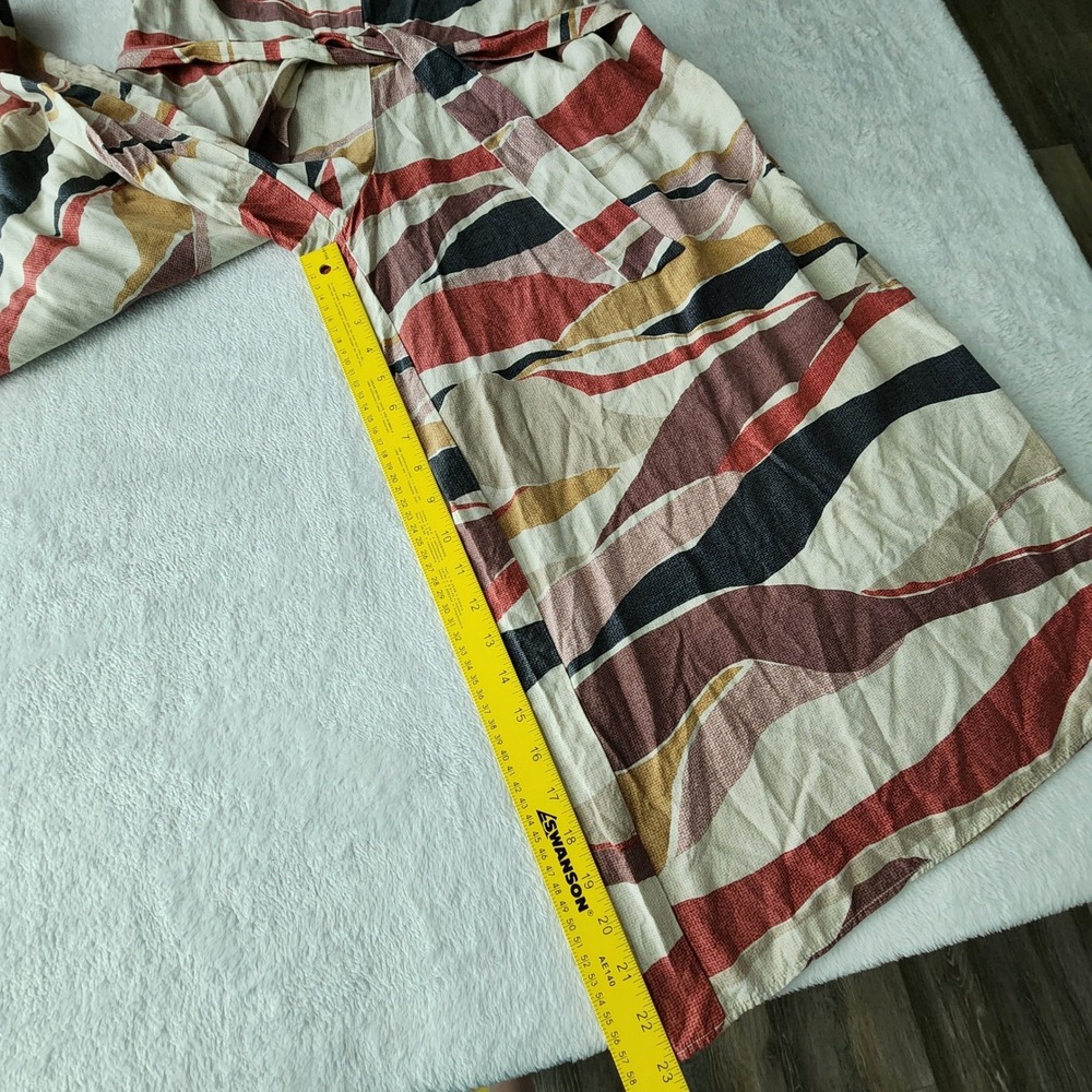 Reitmans Jumpsuit Womens Small Multicolor Abstract Wide Leg Summer Romper Artsy - Picture 15 of 16